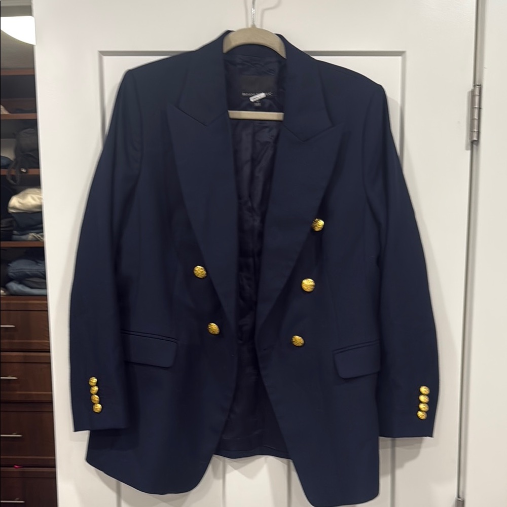 Navy Blazer with Gold Buttons